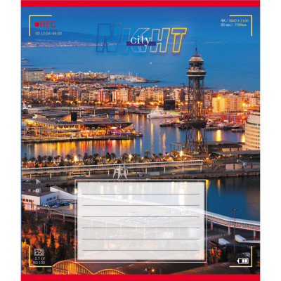 Зошит учнівський "Вогні міста" 024-560145L-4 в лінію 24 аркуші