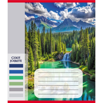 Зошит загальний "Кольори гір" 060-610093K-3 в клітинку 60 аркушів