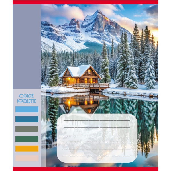 Зошит загальний "Кольори гір" 060-610093K-5 в клітинку 60 аркушів