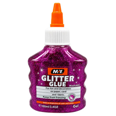 Клей декоративний "Металік Glitter" DSCN4619(Pink) 100 мл