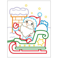 Дитячі кольорові розмальовки "Санта і друзі" 18712 2-3 роки