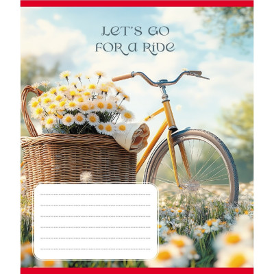 Зошит загальний "Велосипед" 096-630091K-5 в клітинку 96 аркушів