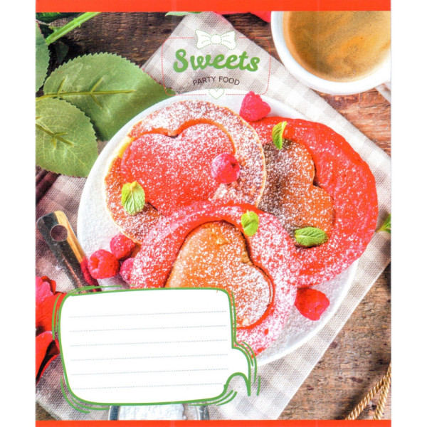 Зошит учнівський "Солодкі серця" 012-500325K-5 в клітинку 12 аркушів (959050) Зошит учнівський "Солодкі серця" 012-500325K-5 в клітинку 12 аркушів (959050)