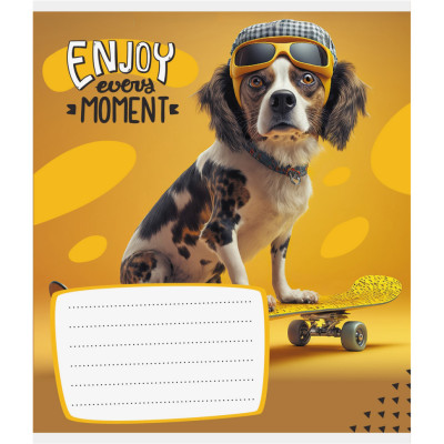 Зошит учнівський "Лови момент" 012-500240K-1 в клітинку 12 аркушів