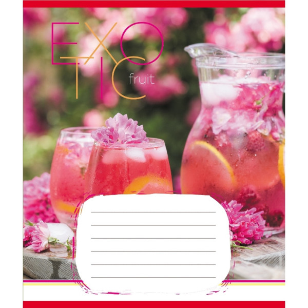 Зошит загальний "Екзотичні фрукти" 048-590098K-2 в клітинку 48 аркушів