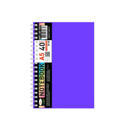 Блокнот А5 АП-1503 (Violet) 40 аркушів пружина збоку