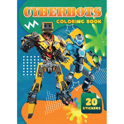 Дитяча розмальовка Cyberbots А06012501 20 наліпок А4