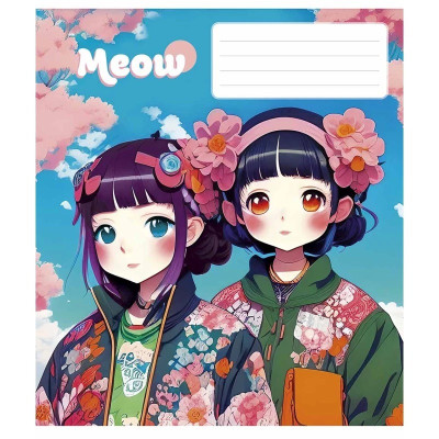 Зошит загальний "Kawaii" 048-3302L-5 у лінію 48 аркушів