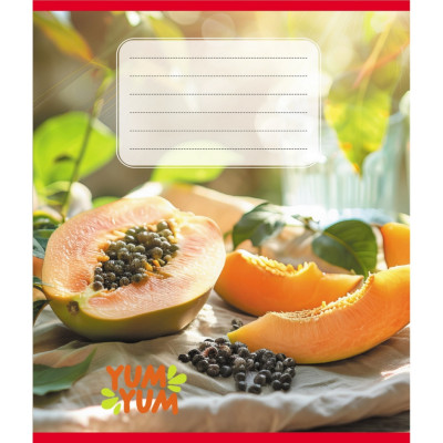 Зошит учнівський "Фрукти" 036-580143L-5 в лінію 36 аркушів