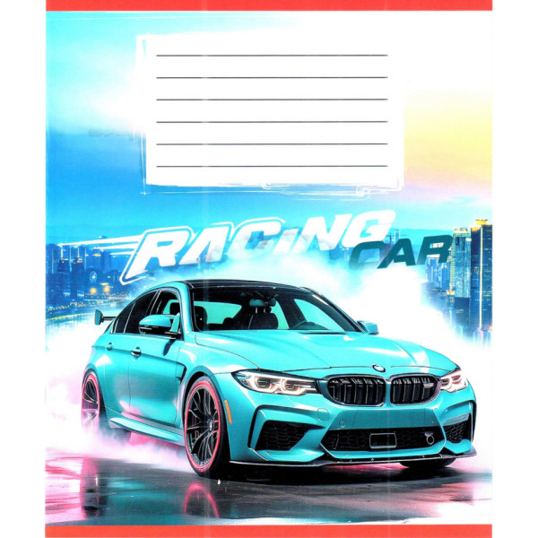 Зошит учнівський "Авто в диму" 036-580051L-5 у лінію 36 аркушів (959057)