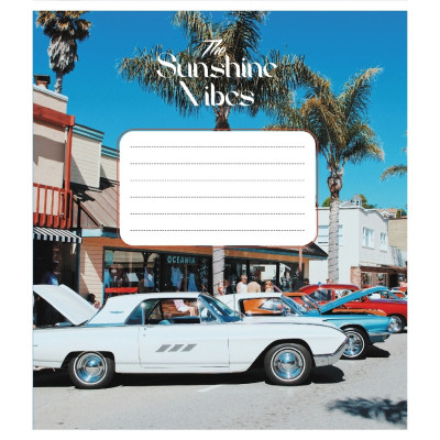 Зошит учнівський "Ретро авто" 024-550139K-5 в клітинку 24 аркуші