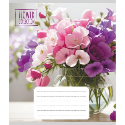 Зошит загальний "Квіткова композиція" 048-600186L-5 в лінію 48 аркушів (959060)