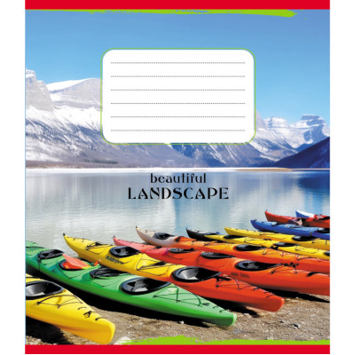 Зошит учнівський "Байдарки" 018-540017L-5 в лінію 18 аркушів