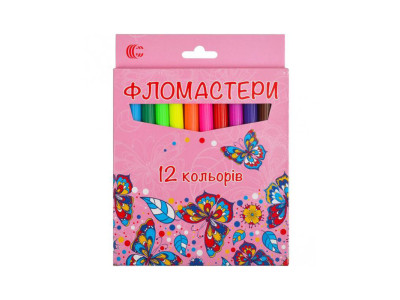 Дитячі Фломастери "Картон" 950-12 12 кольорів Вид 2