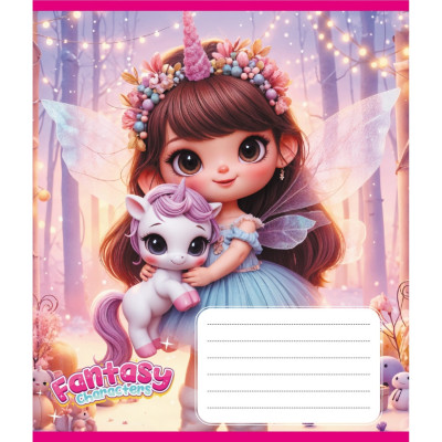 Зошит учнівський "Мій єдиноріг" 012-520170L-4 в лінію 12 аркушів