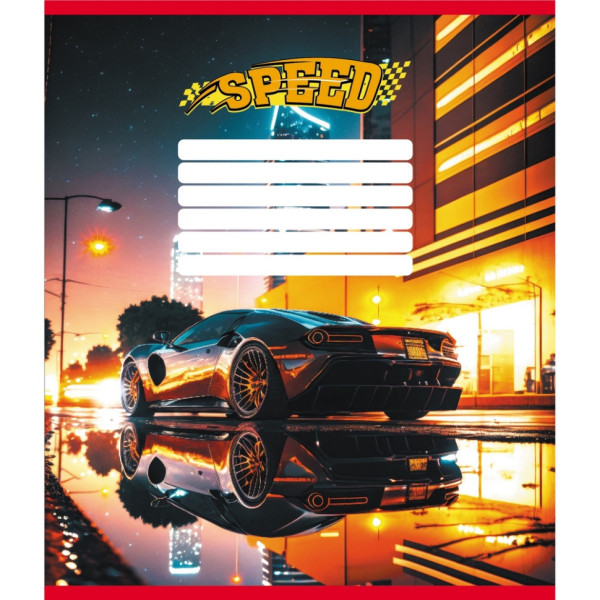 Зошит учнівський "Нічні вогні" 012-520156L-4 в лінію 12 аркушів