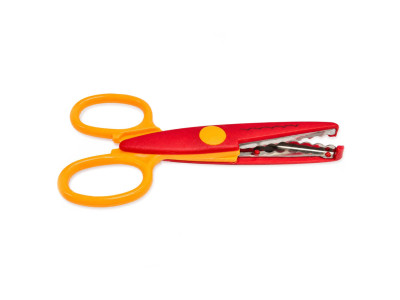 Ножиці дитячі "Craft" 1606A(Red-Orange) з фігурним лезом