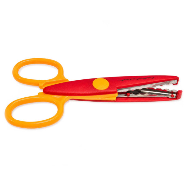 Ножиці дитячі "Craft" 1606A(Red-Orange) з фігурним лезом