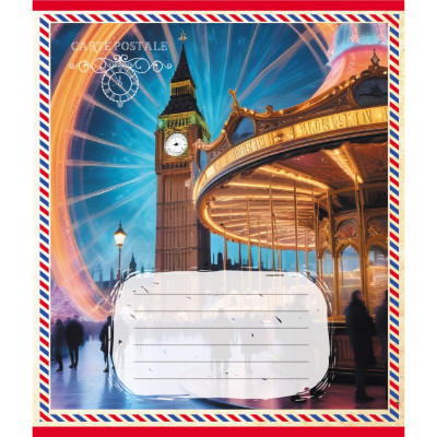 Зошит учнівський "Листівка" 024-560268L-5 в лінію 24 аркуші