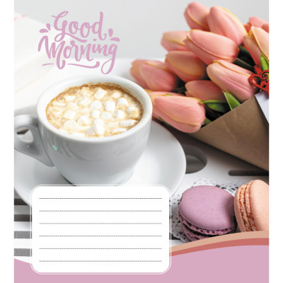 Зошит загальний "Ранкова кава" 036-590578K-4 у клітинку 36 аркушів