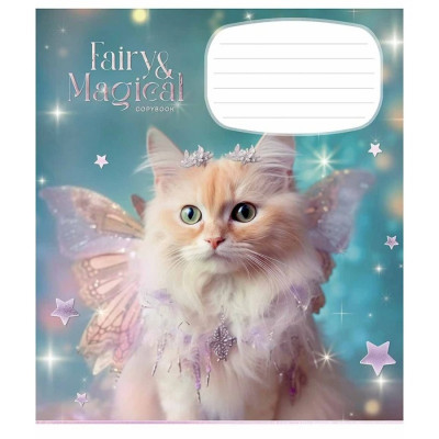 Зошит учнівський "Fairy cats" 012-3316K-2 в клітку, 12 аркушів