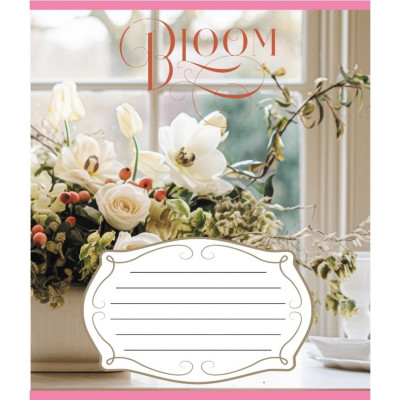 Зошит учнівський "Букети" 018-540154L-5 в лінію 18 аркушів