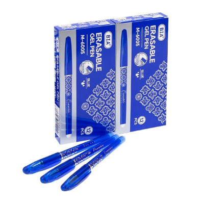 Ручка "пише-стирає" M-6005 синя упаковка 12 шт