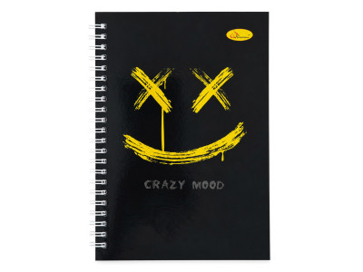 Блокнот для записів Crazy Mood АП-1708-1 А5 80 аркушів пружина збоку