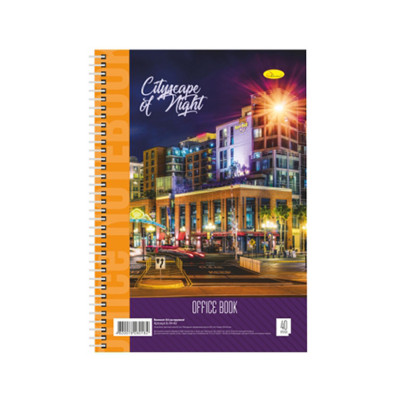 Блокнот для записів Б-Л4-40-3 40 аркушів клітина пружина збоку