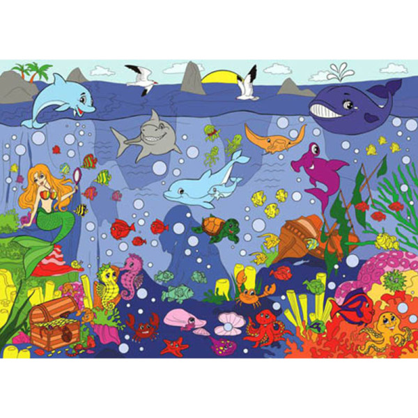 Величезна розмальовка "Таємниці підводного світу" 130001 58х81 см