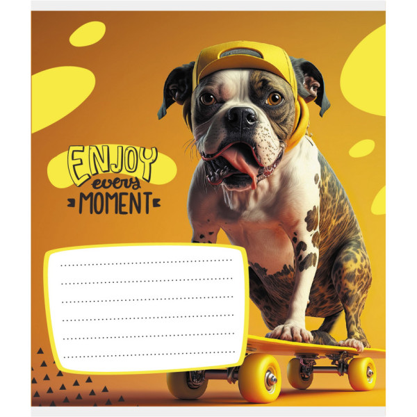 Зошит учнівський "Лови момент" 012-500240K-4 в клітинку 12 аркушів