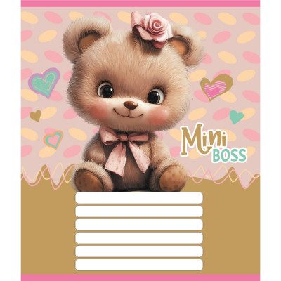 Зошит учнівський "Міні ведмедики" 012-510157C-1 в косу лінію 12 аркушів (959051)