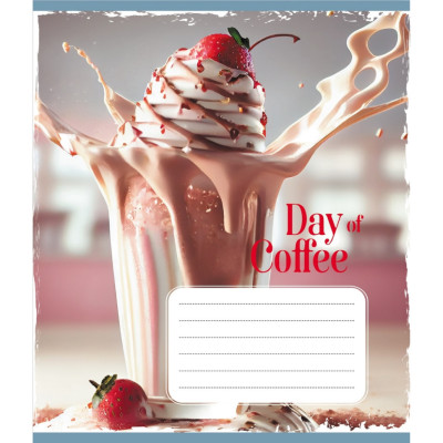 Зошит загальний "День з кавою" 048-600193L-1 в лінію 48 аркушів