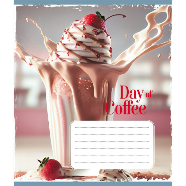 Зошит загальний "День з кавою" 048-600193L-1 в лінію 48 аркушів