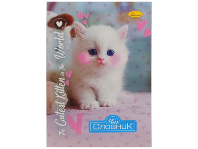 Зошит-словник з іноземної мови "The Cutest Kitten in the world" АП-0502-8 В5 на скобі