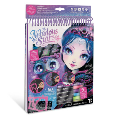 Набір для творчості Скетчбук: Екліпсія-чорні аркуші Nebulous Stars 11121 8 ручок