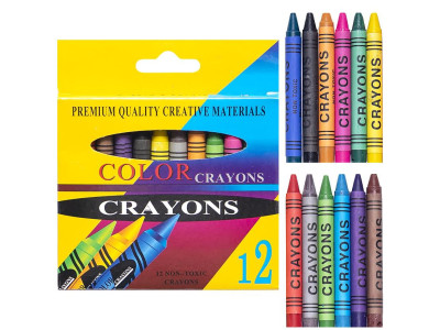 Воскові олівці 12 кольорів CRAYONS 2688A