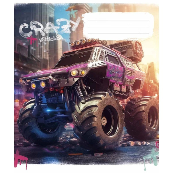 Зошит загальний "Monster trucks" 048-3283L-2 у лінію 48 аркушів Зошит загальний "Monster trucks" 048-3283L-2 у лінію 48 аркушів