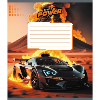 Зошит учнівський "Супер сила" 012-510041C-2 в косу лінію 12 аркушів