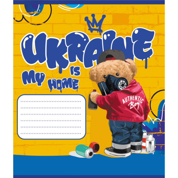 Зошит учнівський "Синьо-жовтий" 024-550160K-1 в клітинку 24 аркуші