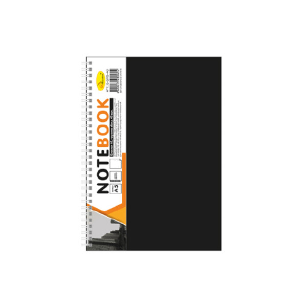 Блокнот А5 АП-1505 80 листів пружина збоку Чорний