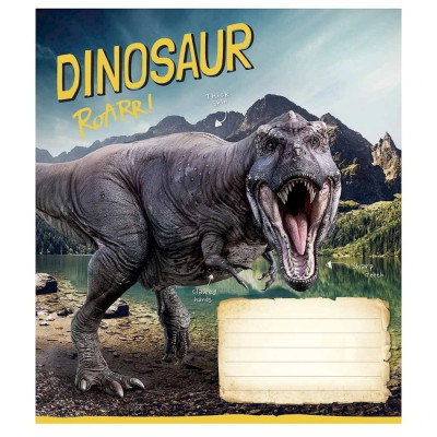 Зошит учнівський "Jurassic world" 012-3310C-2 в косу лінію, 12 аркушів