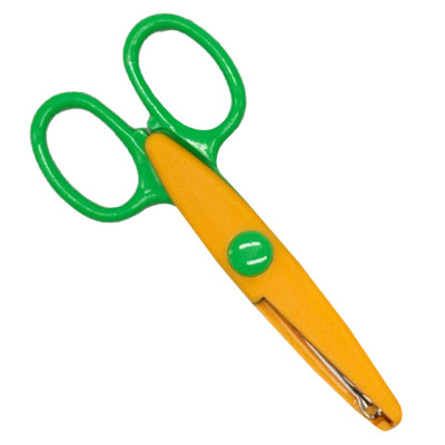 Ножиці дитячі "Craft" 1606A(Orange-Green) з фігурним лезом