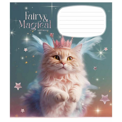 Зошит учнівський "Fairy cats" 012-3316K-3 в клітку, 12 аркушів