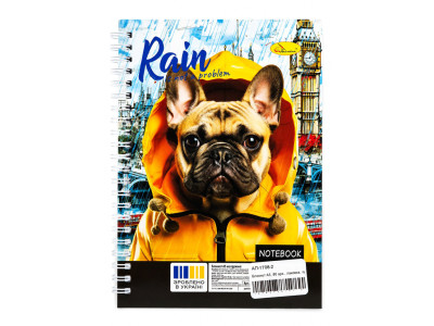 Блокнот для записів Rain is not a problem АП-1708-2 А5 80 аркушів пружина збоку Блокнот для записів Rain is not a problem АП-1708-2 А5 80 аркушів пружина збоку