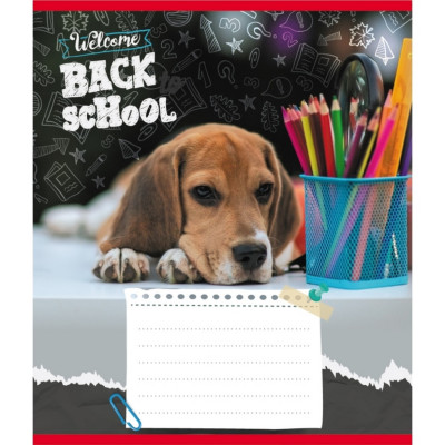 Зошит учнівський "Собака студент" 018-540178L-2 в лінію 18 аркушів