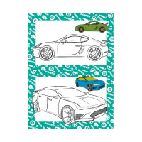 Книжка розмальовка "Супер авто" РМ-48-51 с цветными подсказками Книжка розмальовка "Супер авто" РМ-48-51 с цветными подсказками