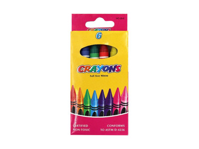 Набір дитячих воскових олівців "Crayons" 8496-6 90 мм 6 кольорів
