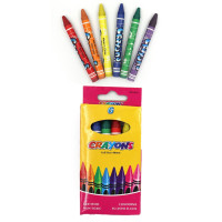 Набір дитячих воскових олівців "Crayons" 8496-6 90 мм 6 кольорів