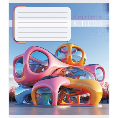 Зошит учнівський "Архітектура" 036-570090K-3 в клітинку 36 аркушів